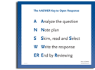 The ANSWER Key to Open Response poster