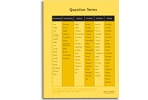 Question Terms student guide