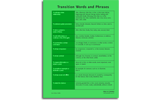 Transition Words student guide
